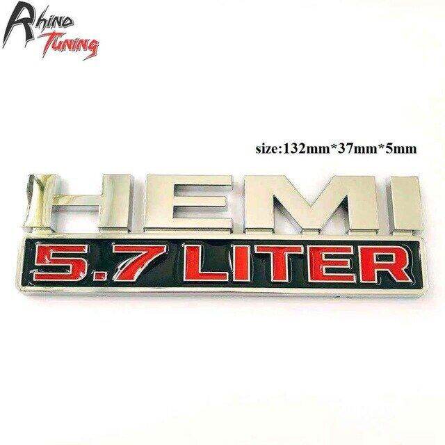 Hemi 5.7 Liter Car Emblem Stickers Decal Badge Fit For Ram 1500 2500 