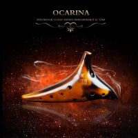 Ocarina-Flûte alto en céramique 12 trous conçu par des designers 3 couleurs cadeau