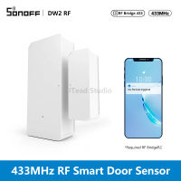 ITEAD SONOFF DW2 เซ็นเซอร์ประตู RF 433MHz เซ็นเซอร์หน้าต่างไร้สาย เซ็นเซอร์ตรวจจับความปลอดภัยภายในบ้านอัจฉริยะ eWeLink APP การแจ้งเตือน ประวัติการแจ้งเตือน ตรวจสอบบันทึก ตรวจสอบ จำเป็น SONOFF RF BridgeR2