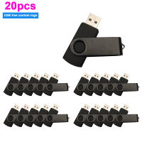 20pcs/lot Free Logo USB 2.0 Flash Drive Pen Drive 4GB 8GB 16GB 32GB 64GB Pendrive Waterproof Metal U Disk Memory Stick Cle USB