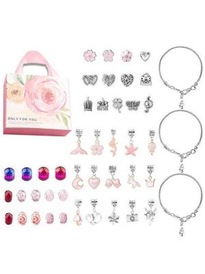Bracelet Making Kit Jewelry Beads Snake Chains Shiny Jewelry Accessories Rich Combination Sets Fashion Styles Daily Decoration. Gifts for 8-year-old Girls gorgeously