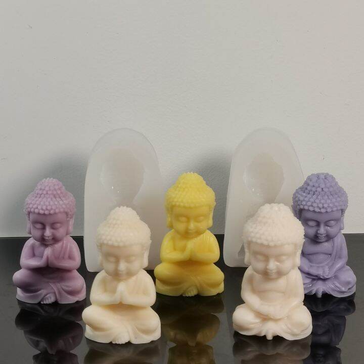 diy-buddha-handmade-decoration-silicone-molds-little-buddha-candle-silicone-mold