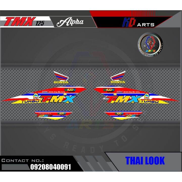 TMX 125 Decals Thai Look Customized Motorcycle Decals, Laminated, NO ...