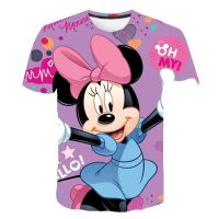 Boys Mickey Mouse T-shirts Cartoon Printed Girls Minnie Tees Children Mickey Tops Short-sleeve Clothes for Summer Kids Outfits
