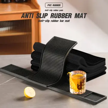 THW PVC Rubber Bar Service Mat Spill Mat for Counter Top, Non Slip