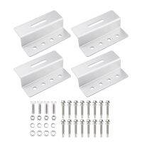 4 Pieces Aluminium Alloy Photovoltaic Panel Z Shape Holder RV Solar Panel Mounting Bracket with Nuts &amp; Bolts Set R7UB Hand Tool Parts Accessories