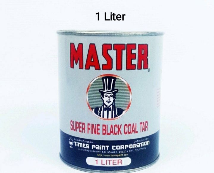 Black Coal Tar Super Fine Water Proofing Paint Master 1 Liter / 1