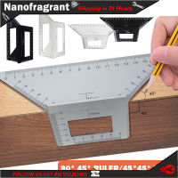 Multifunctional Layout Mitreวัดมุมไม้บรรทัดTอะลูมินัมอัลลอยไม้Miter Scriber