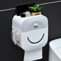 Wall Mounted Toilet Paper Holder Waterproof Tray Roll Tube for Toilet Paper Storage Box Tray Tissue Box Shelf Bathroom Product