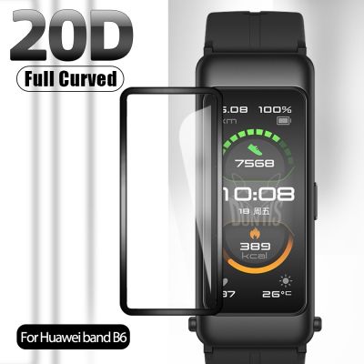 ❧ 20D Curved Edge Protective Film For Huawei band B6 smart bracelet band watch Soft Screen Protector Accessories (Not Glass)