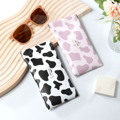 Convenient Sunglass Storage Solution Glasses Protective Cover Cow Print Glasses Case Automatic Closure Sunglass Pouch Waterproof Eyewear Storage Pouch