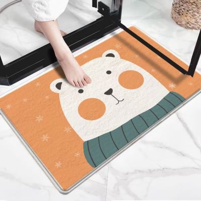 Orange Small Animals Carpet Home Decor Rug Living Room Anti-Slip Bathroom Kitchen Floor Mat Hallway Doormat Bedroom Bedside Rug