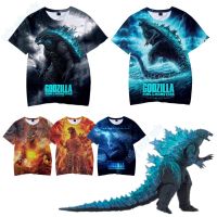 ◑✹ เสื้อยืดแฟชั่นสำหรับเด็ก Godzilla: King of the Monsters เสื้อยืดกีฬาสำหรับเด็กผู้ชาย เด็กผู้หญิง