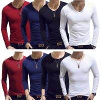 【Hot】ฤดูใบไม้ร่วง Slim Man 39; S T เสื้อแขนยาว Streetwear Gym เสื้อผ้า Top สำหรับชายเสื้อวิ่งธรรมดา Camiseta Masculina Tee เสื้อ Homme