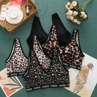 [ใหม่ H] เซ็กซี่เสือดาว Bra ผู้หญิงไร้สาย Bralette ไม่มีรอยต่อ Push Up ชุดชั้นในชุดชั้นใน Intimates Brassiere หญิงกีฬา Padding Bras