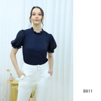 VERONIQA Blouse AM-B811 BY AMILA  แขนสั้น IGPU21-8