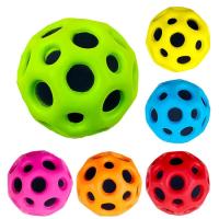 Hole Ball Soft Bouncy Ball Anti-fall Moon Shape Bouncy Ball for Outdoor Activity Novelty Fidget for Men Women Stress Reduce well-liked