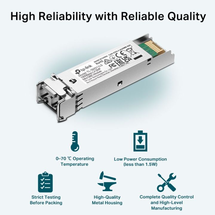 tp-link-sm311ls-gigabit-single-mode-sfp-module-อุปกรณ์เชื่อมต่ออินเตอร์เน็ต-ของแท้-ประกันศูนย์-1ปี