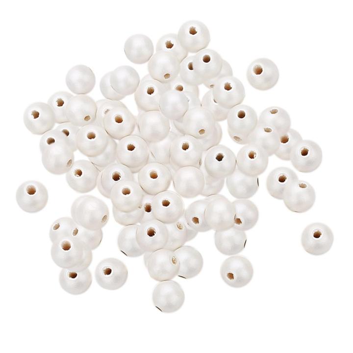 lazaralife-100x-ลูกปัดไม้กลม-pearl-สีขาวทำจากไม้ลูกปัดดีไอวายสวยงามผลงานอัญมณี