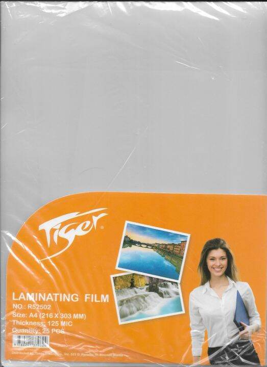 Tiger Laminating Film A4 25 sheets 125mic School Supplies Lazada PH
