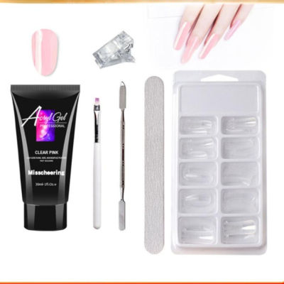 Misscheering Nail Extension Gel Crystal Forms For Manicure Tools Sets Nail Files Fast-Drying Model Extension Glue Nail Art