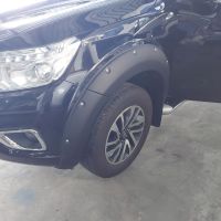 คิ้วล้อ Nissan Navara NP300  สีดำด้าน ใส่ปี 2014-2020 ขนาด 6 นิ้วมีหมุด ใส่ 4 ประตูยกสูงเท่านั้น