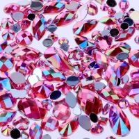 Flat Back Acrylic Rhinestones 15g a Bag About 300pcs Variety of Shapes and Sizes Many Colors For Face Decorations Face Gems