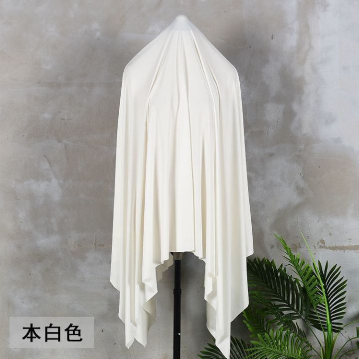ผ้าไหมน้ำนมผ้าสแปนเด็กซ์คุณภาพสูงสีขาวนวลผ้าถักแบบสี่ด้านผ้ายืดหยุ่นสูงผ้าโยคะเต้นรำ