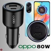 ที่ชาร์จในรถยนต์ ออปโป้ OPPO Car Charger 80W Super Vooc Duo Usb-C + Usb-A การชาร์จด่วนแบบพิเศษ A98 5G