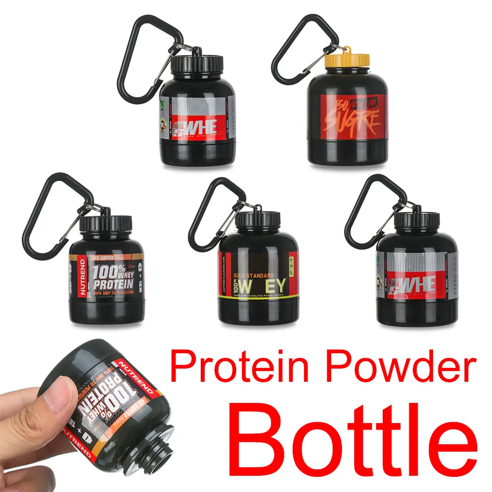 Cute Creative Protein Powder Water Bottle Mini Portable Keychain Glass Cup  For Outdoor Fitness Sport Childrens Sports Water Bottles With Buckle, Shop  On Temu And start Saving