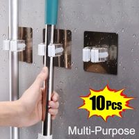 Wall Mounted Mop Organizer Holder Brush Broom Hanger Home Storage Rack Bathroom Suction Hanging Pipe Hooks Household Tools home