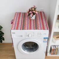 【Ready Stock】  C44 Refrigerator Dust Cover Red Bohemian Mediterranean Decor Washing Machine TowelTH