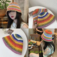 2021 Fashion Spring Female Knitting Bucket Hats Harajuku Fishing Outdoor Panama Hip Hop Cap Fisherman Hat Women