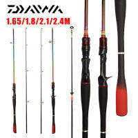 DAIWA Colorful Fishing Rod 1.65/1.8/2.1m Carbon Spinning Casting Rod Lure Pole Integrated EVA Grip Freshwater Saltwater Acessories