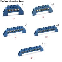 4/6/8/10/12 Positions Terminal Block Connector Strip Brass Ground Neutral Bar Electrical Distribution Wire Screw Terminal