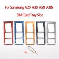 ถาดใส่ซิมซิมการ์ดสำหรับ Samsung Galaxy A50 A505F A30s A30 A307 A305 A20 A205โทรศัพท์อะแดปเตอร์ที่ใส่ไมโครการ์ด SD ใหม่ซ่อมแซมชิ้นส่วน LKT37124การเปลี่ยน P