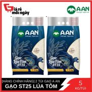 HÀNG CHÍNH HÃNG Combo 2 Túi Gạo ST25 Lúa Tôm Gạo A An Túi 5 Kg x2