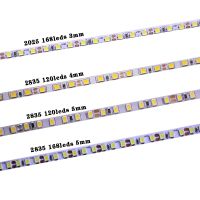 3mm Narrow Width LED Strip Light 5M DC12V 2025 168Leds/m Rape 4mm 2835 120leds Rope Light Flexible LED Tape Backlight Lamp 5MM