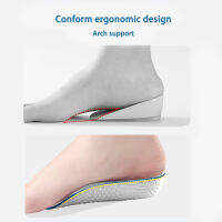 Unisex Invisible Half Height Increase Insole Foam Arch Support for Flat Foot Elevator Heel Lift Inserts Pad 1.5 2.5 3.5 CM