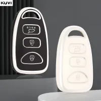 เคส Kunci Remote Mobil TPU ใหม่สำหรับ Hyundai Kia Tucson โซนาต้าซานต้าเฟ Carens ที่ใส่อุปกรณ์ป้องกัน Keyless Fob อุปกรณ์เสริม