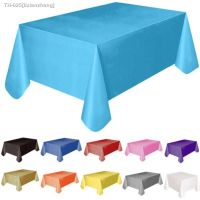 □ 137x183cm Disposable Solid Color Tablecloth Birthday Party Wedding Christmas Table Cover Wipe Covers Rectangle Desk Cloth Decor