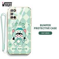 เคส VRQR แฟชั่นเรียบง่ายลายการ์ตูนน่ารักฝาครอบป้องกันซิลิโคนสำหรับ OPPO A52 A92 Ins คุณภาพสูง