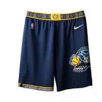 Hot 【hot pressed】2022 new NBA shorts Memphis Grizzlies dark blue basketball shorts