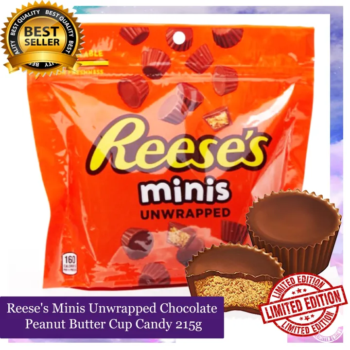 Reese's Minis Unwrapped Milk Chocolate Peanut Butter Cup Candy 215g ...