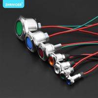 1pc 19mm 22mm Waterproof IP67 Metal LED Warning Indicator Light Signal Lamp Pilot Wire 3V 5V12V24V110V220V 2 pins Welding foot