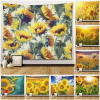 ™ Flower Sunflower Tapestry Wall Hanging Bedroom Decorative Cloth Fabrics Large Hippie Home Room Decor Blanket Decoration