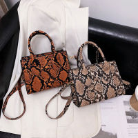 Fashion Animal Snake Cow Printed Crossbody Handbags Totes Women Casual PU Leather Portable Handle Travel Shoulder Messenger Bags