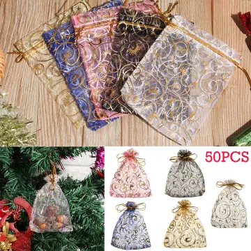 100pcs 15x20 17x23 20x30 30x40cm Big Size Organza Bags Wedding Christmas  Gift Bag Jewelry Packaging Display