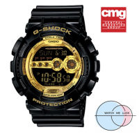 นาฬิกาผู้ชาย สายดำ หน้าปัดทองจาก CASIO กับ G-shock GD-100GB-1A รุ่น limited อุปกรณ์ครบทุกอย่างพร้อมใบรับประกัน CMG ประหนึ่งซื้อจากห้าง