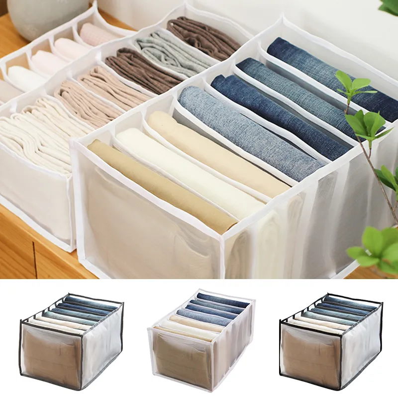 3 Storage Box Set Underwear Plaid Storage Box Non-woven Socks Drawer Organizer  Box Compartment Bra Panties Clothes Storage Box